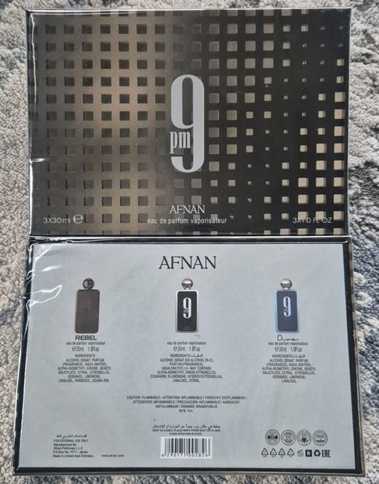 9pm By Afnan Set (3x30ml) (Unisex Gift Set)